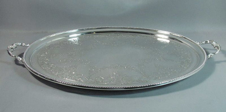 Victorian Sterling Silver Tea Tray - JH Tee Antiques