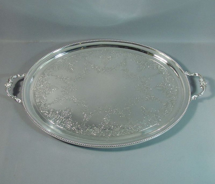 Victorian Sterling Silver Tea Tray - JH Tee Antiques