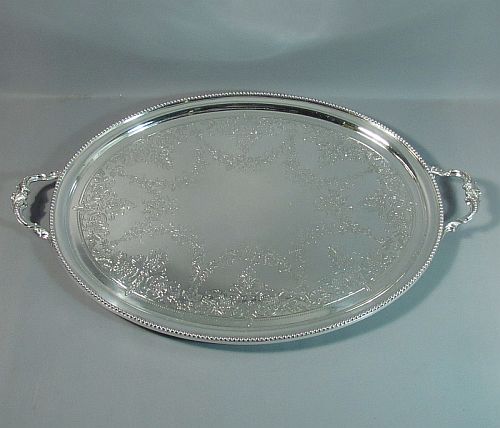 Victorian Sterling Silver Tea Tray - JH Tee Antiques