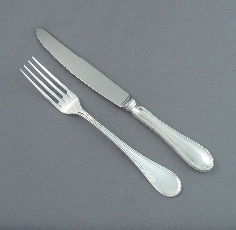 English Sterling Silver Flatware Service for 12 - JH Tee Antiques