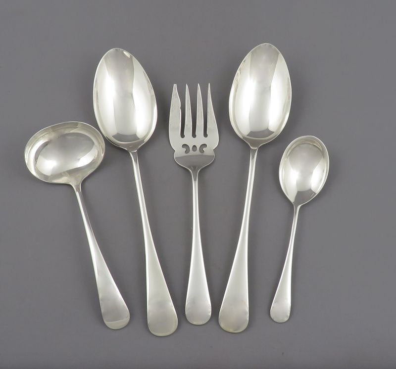 Birks Old English Pattern Sterling Flatware Set for 12 - JH Tee Antiques