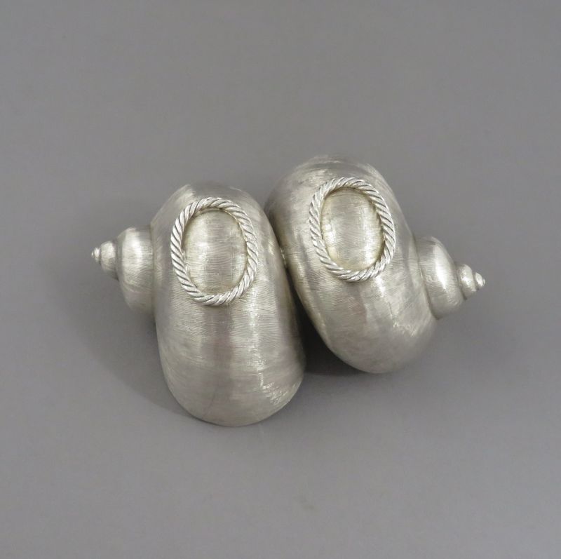 Sterling Silver Nautilus Serving Dish - JH Tee Antiques