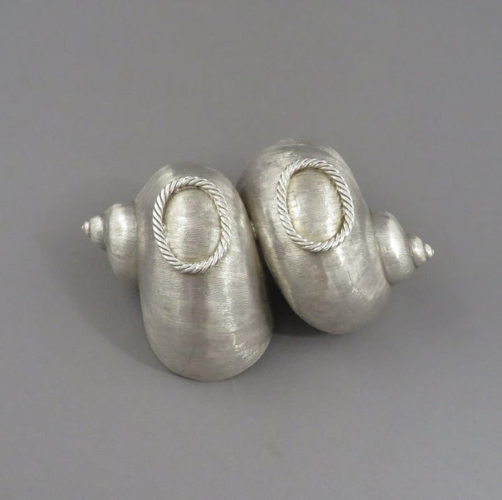 Sterling Silver Nautilus Serving Dish - JH Tee Antiques