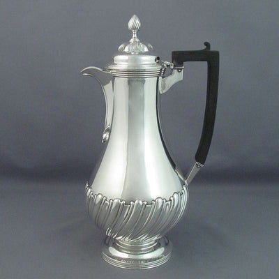 Victorian Sterling Silver Hot Water Pot - JH Tee Antiques