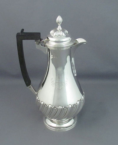 Victorian Sterling Silver Hot Water Pot - JH Tee Antiques