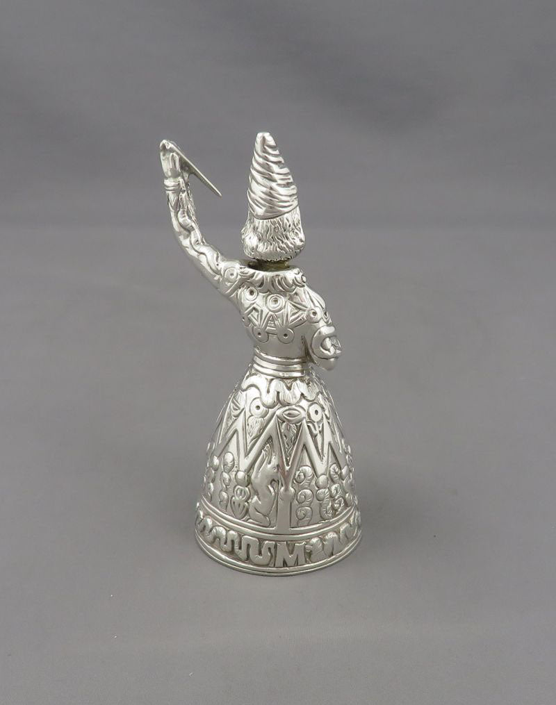 Victorian Figural Sterling Silver Table Bell - JH Tee Antiques