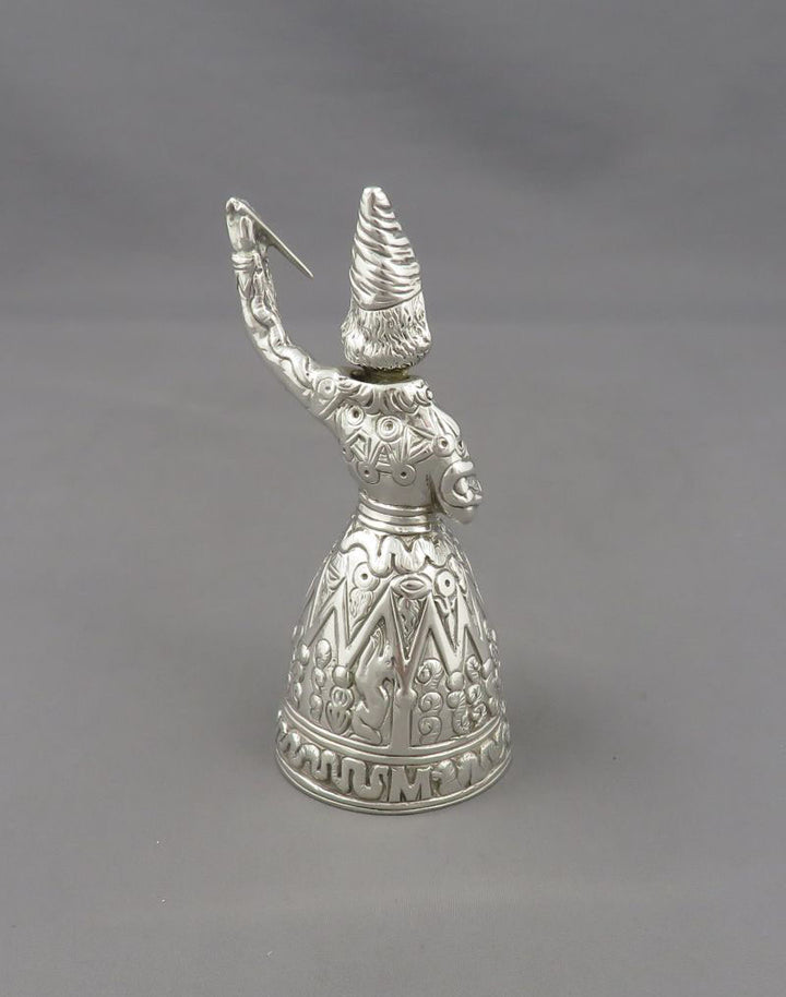 Victorian Figural Sterling Silver Table Bell - JH Tee Antiques