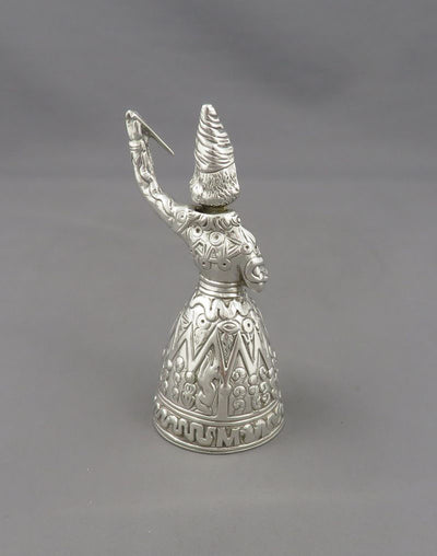 Victorian Figural Sterling Silver Table Bell - JH Tee Antiques
