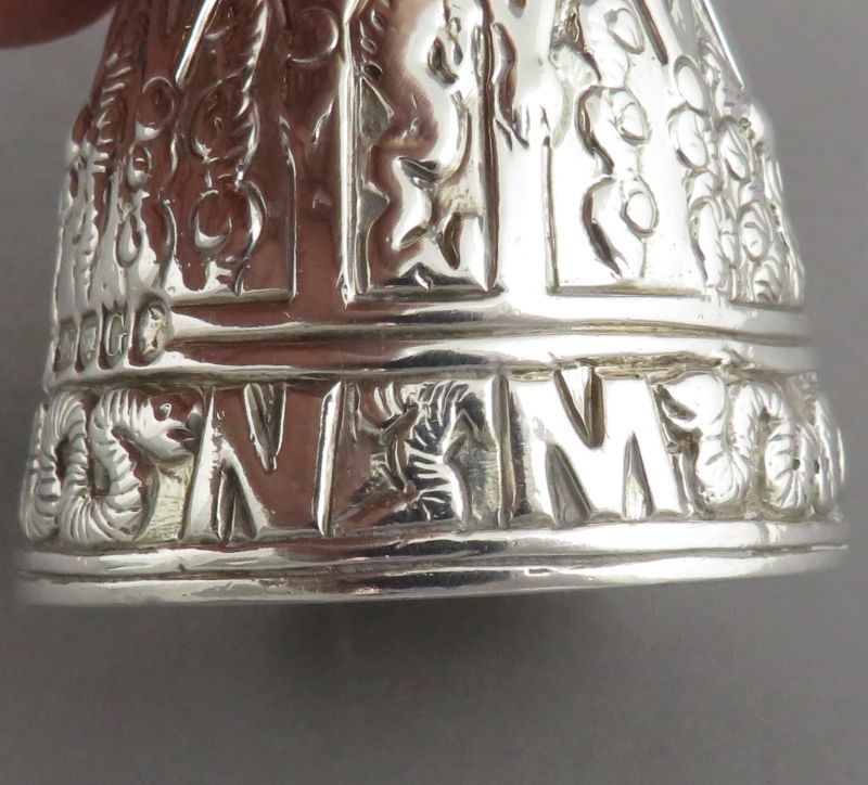 Victorian Figural Sterling Silver Table Bell - JH Tee Antiques