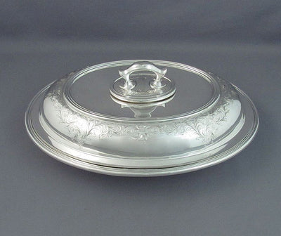 Pair of Birks Sterling Silver Entree Dishes - JH Tee Antiques
