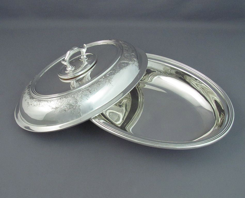 Pair of Birks Sterling Silver Entree Dishes - JH Tee Antiques