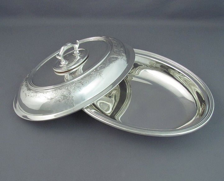 Pair of Birks Sterling Silver Entree Dishes - JH Tee Antiques