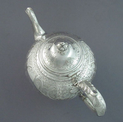 Antique Victorian Sterling Silver Teapot - JH Tee Antiques