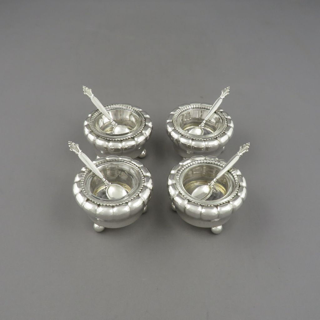 Four Georg Jensen Silver Open Salts - JH Tee Antiques