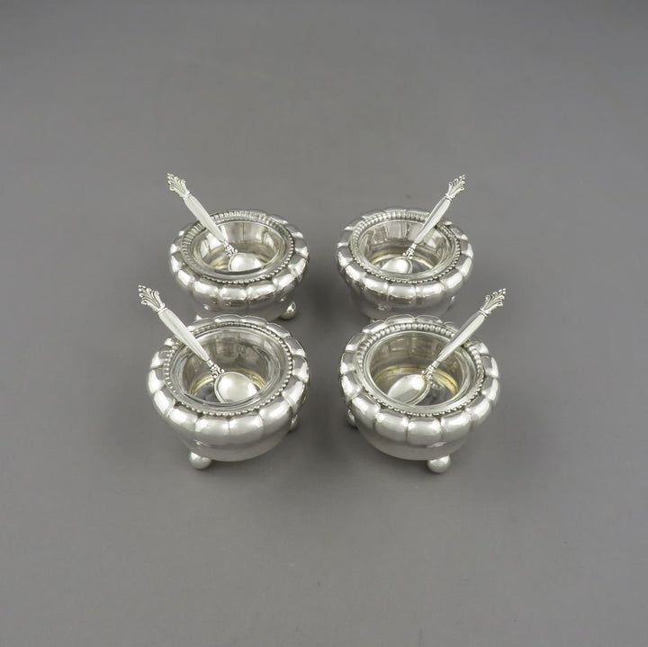 Four Georg Jensen Silver Open Salts - JH Tee Antiques