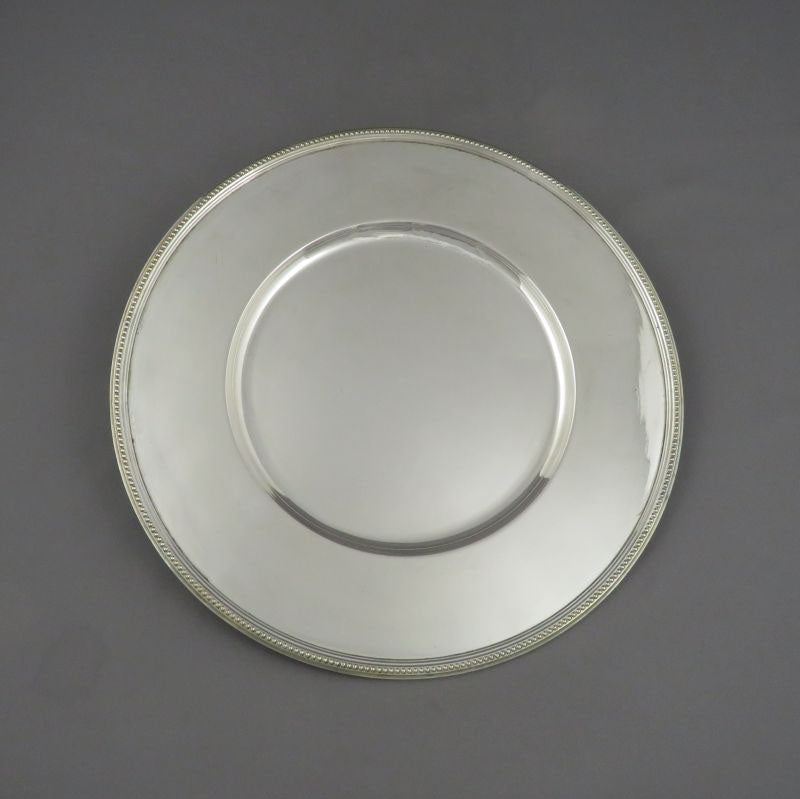 Twelve Christofle Silver Plated Charger Plates - JH Tee Antiques