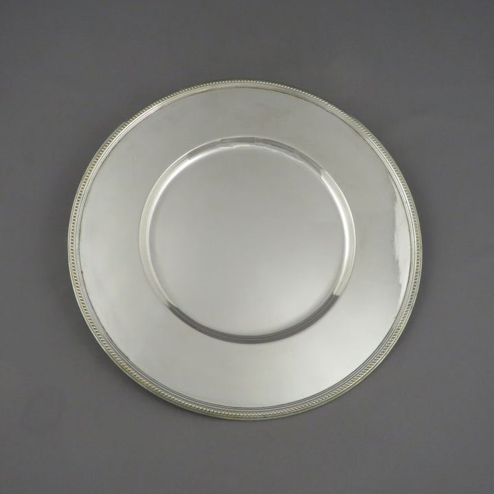Twelve Christofle Silver Plated Charger Plates - JH Tee Antiques