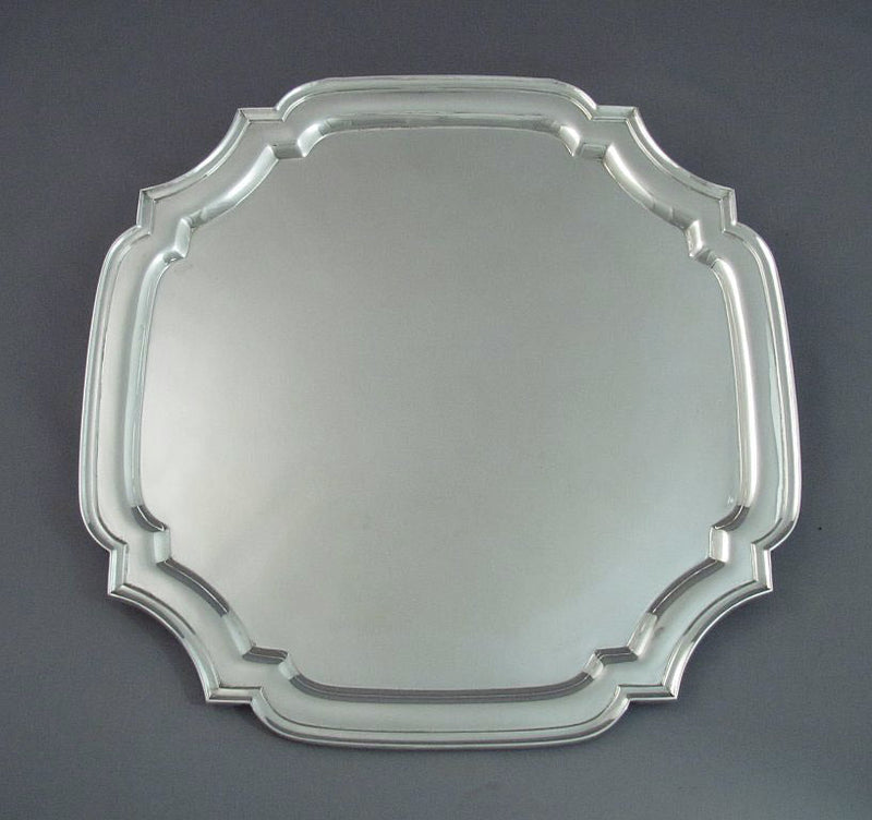 Birks Sterling Silver Square Salver - JH Tee Antiques