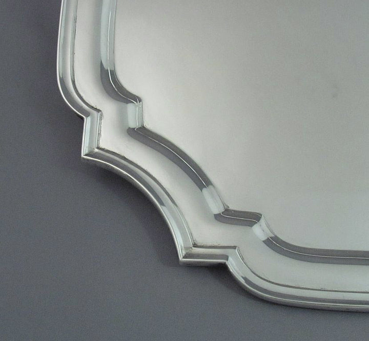 Birks Sterling Silver Square Salver - JH Tee Antiques