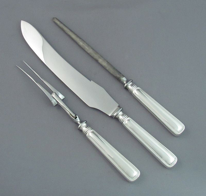 Birks Saxon Pattern Sterling Carving Set - JH Tee Antiques