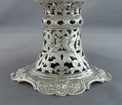 Large Rococo Style Silver Dessert Stand - JH Tee Antiques