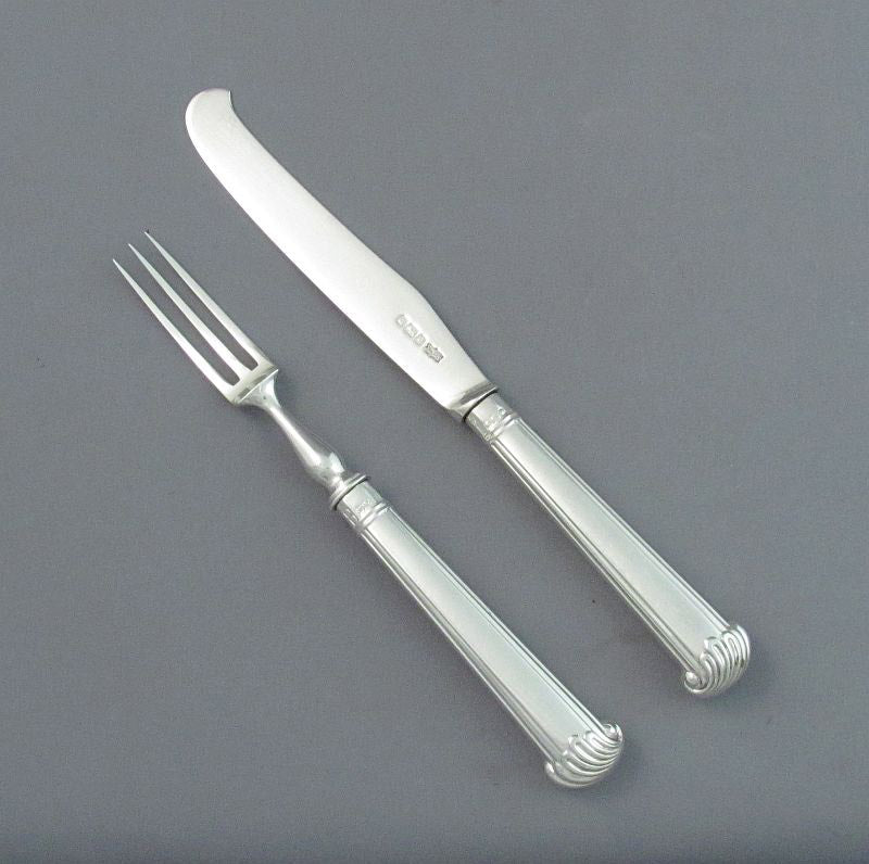 Edwardian Sterling Silver Dessert Service for 12 - JH Tee Antiques