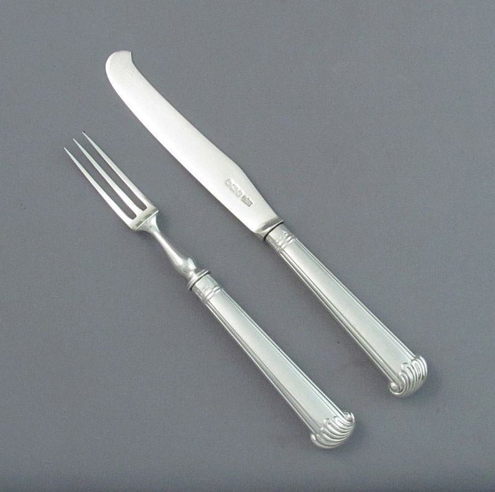 Edwardian Sterling Silver Dessert Service for 12 - JH Tee Antiques