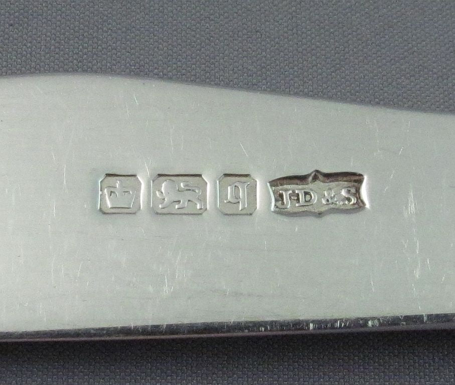Edwardian Sterling Silver Dessert Service for 12 - JH Tee Antiques