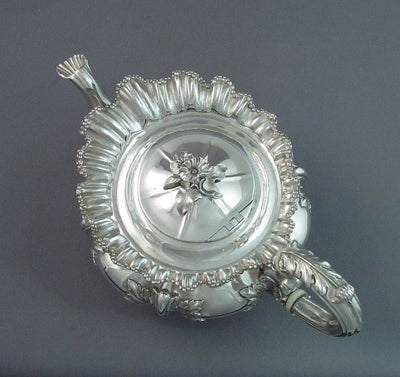 George IV Sterling Silver Teapot - JH Tee Antiques