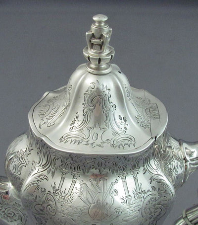 Victorian Sterling Silver Bachelor Teapot - JH Tee Antiques