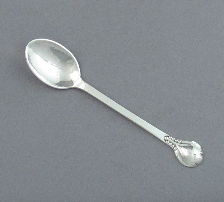 Set of Ten Evald Nielsen Silver Coffee Spoons - JH Tee Antiques