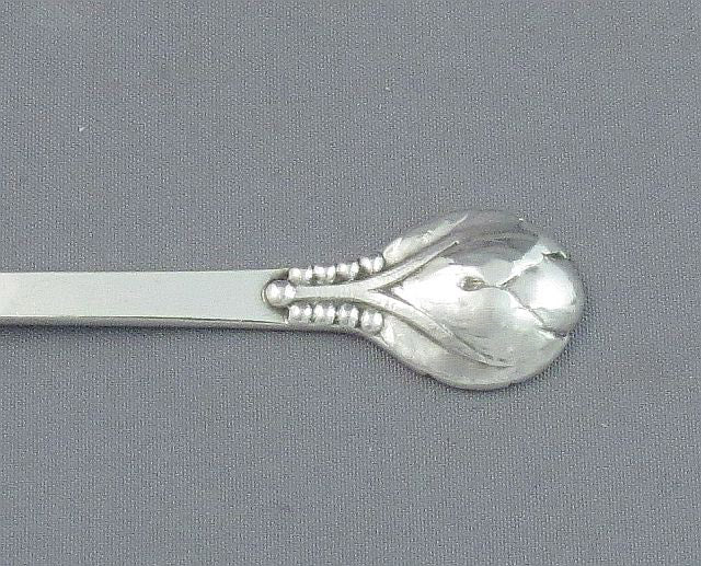 Set of Ten Evald Nielsen Silver Coffee Spoons - JH Tee Antiques