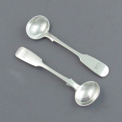 Pair of Canadian Silver Salt Spoons Halifax - JH Tee Antiques
