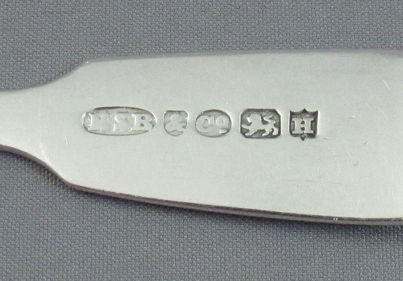 Pair of Canadian Silver Salt Spoons Halifax - JH Tee Antiques