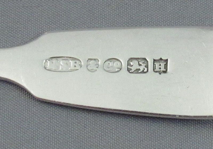 Pair of Canadian Silver Salt Spoons Halifax - JH Tee Antiques