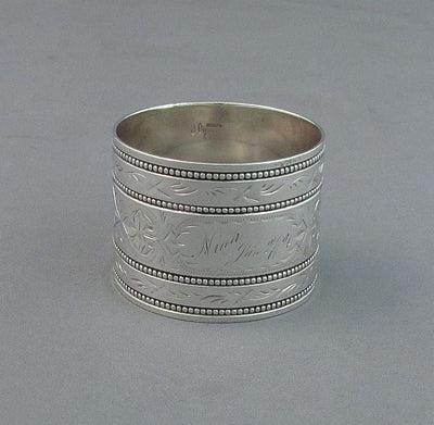 Antique Canadian Silver Napkin Ring - JH Tee Antiques