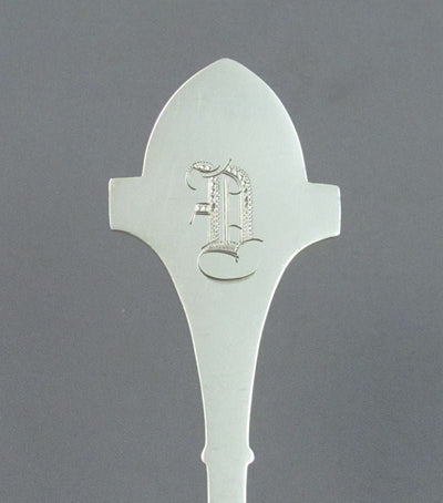 Gorham Ivy Pattern Sterling Berry Spoon - JH Tee Antiques