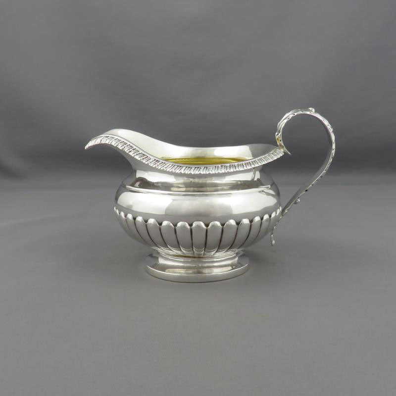 Georgian Sterling Silver Cream Jug - JH Tee Antiques