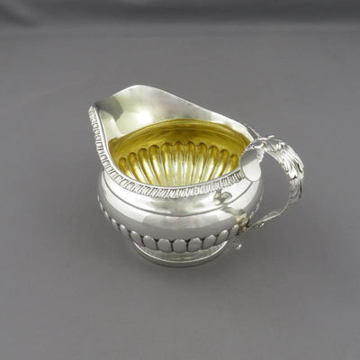 Georgian Sterling Silver Cream Jug - JH Tee Antiques