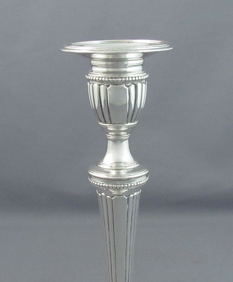 Continental Silver Candlesticks - JH Tee Antiques