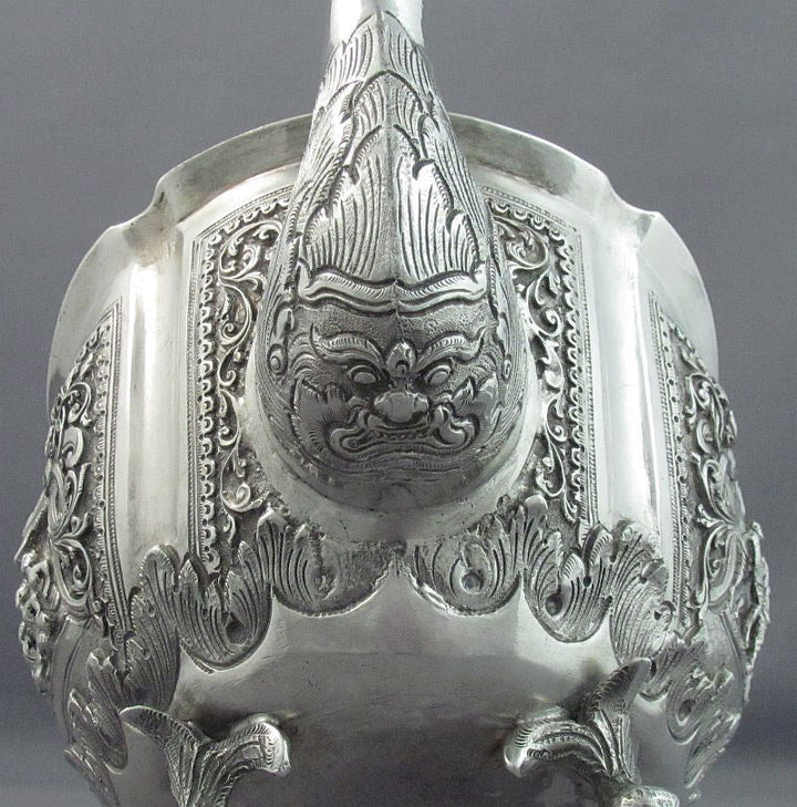 Antique Burmese Silver Tea Set - JH Tee Antiques