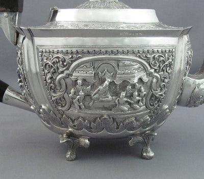 Antique Burmese Silver Tea Set - JH Tee Antiques
