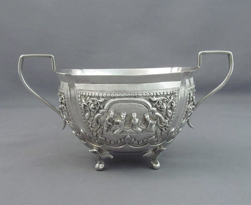 Antique Burmese Silver Tea Set - JH Tee Antiques