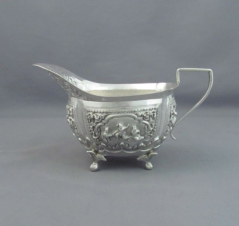 Antique Burmese Silver Tea Set - JH Tee Antiques
