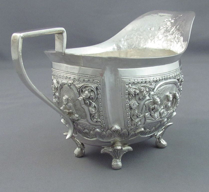 Antique Burmese Silver Tea Set - JH Tee Antiques