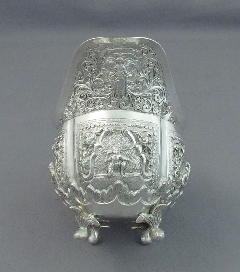 Antique Burmese Silver Tea Set - JH Tee Antiques