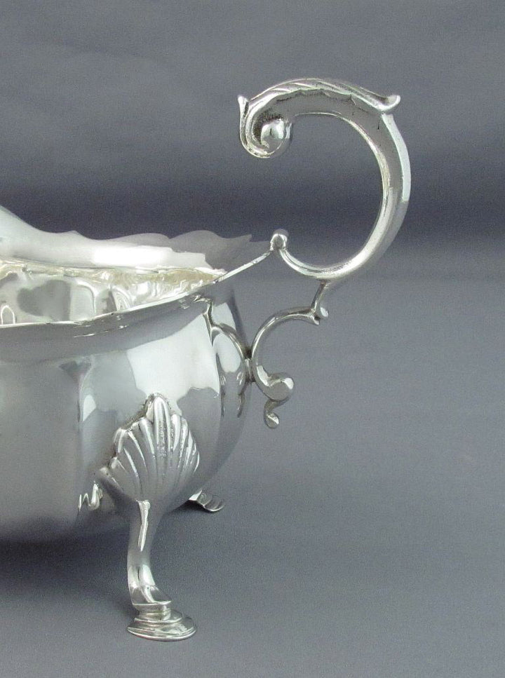 Pair of Sterling Silver Sauce Boats - JH Tee Antiques