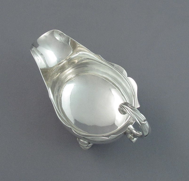 George III Sterling Silver Gravy Boat - JH Tee Antiques
