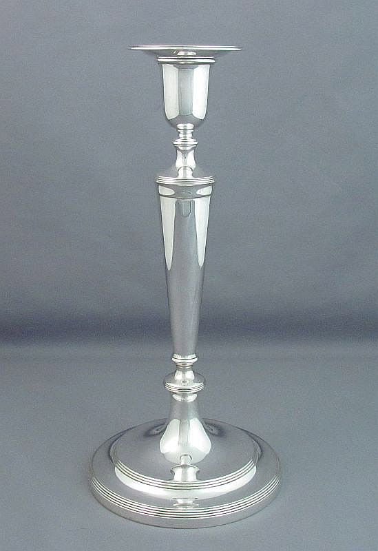 Pair of Sterling Silver Candlesticks by Tiffany - JH Tee Antiques