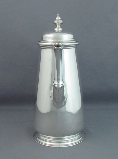 George II Silver Coffee Pot - JH Tee Antiques